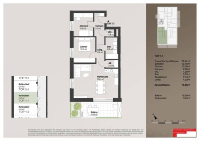 3-Zimmer Wohnung mit Balkon - Erstbezug