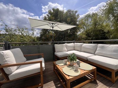 Hochwertig möblierte 2-Zimmer-Wohnung mit großer Terrasse