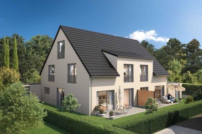 EH55-*NEUBAU* Familienfreundliche Doppelhaushälfte mit West-Garten in ruhiger Lage in A.-Göggingen!