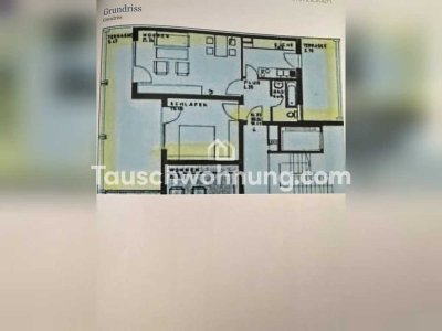 Tauschwohnung: helles sonniges Penthouse mit zwei Balkonen im Zentrum von N