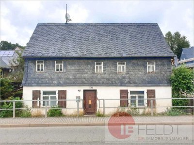 Gelegenheit für fleißige Hände: Wohnhaus mit rustikalem Charme und kleinem Hof direkt am Mülsenbach