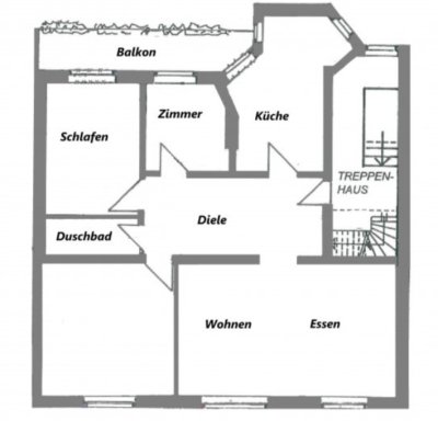 Altbauwohnung im Klinkviertel mit Balkon & Garage