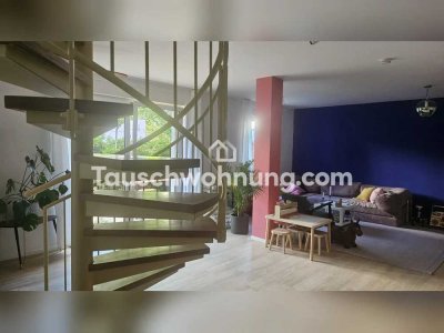 Tauschwohnung: Helle Wohnung mit Garten und Balkon, Maisonette in Lindenau