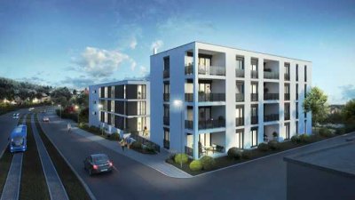 Möblierte, stilvolle, stadtnahe und neuwertige 2-Zimmer-Wohnung mit Terasse, EBK und TG-Stellplatz