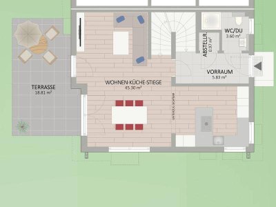 Ein Wohn(t)raum im Grünen: Modernes Haus mit 116 m², 4 Zimmer, Wärmepumpe, voll unterkellert