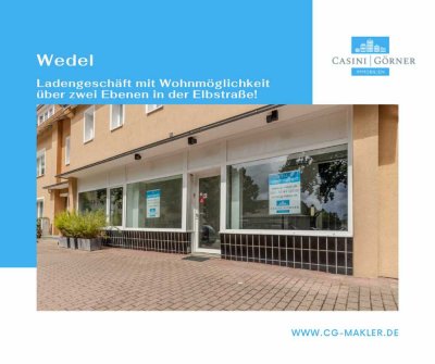 Gewerbemietvertrag: Ladengeschäft (EG) mit Wohnmöglichkeit (OG) über zwei Ebenen in der Elbstraße!