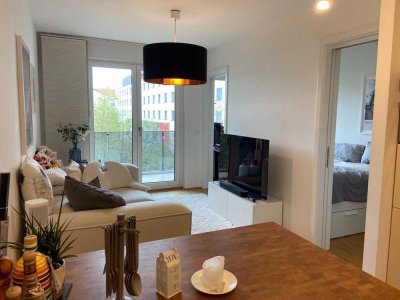 Helle 1,5-Zimmer-Wohnung - teilmöbliert + Küche Nähe Harras