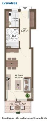 1-Zimmer Wohnung mit Balkon in München-Laim