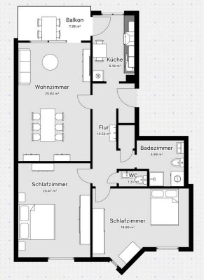 Erstbezug nach Sanierung: 3-Zi.-Wohnung mit Balkon in Wissen