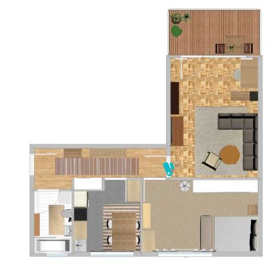 Großzügige 2-Zimmer-Wohnung mit Einbauküche und großem Balkon in Wolfratshausen