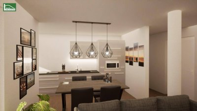 Moderne 2-Zimmer-Wohnung mit Terrasse auf Eigengrund – Erstbezug, Fußbodenheizung!