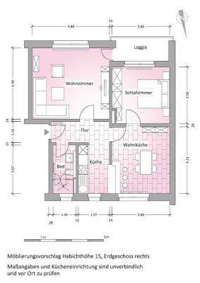 *Großzügig geschnittene 2-Zimmer-Erdgeschosswohnung in der Habichthöhe