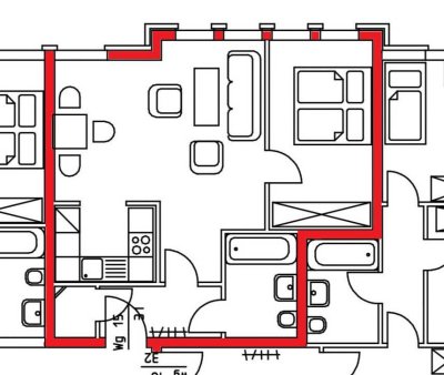 Helle 2-Zimmer-Wohnung im 1. OG mit Garage in Lutherstadt Eisleben