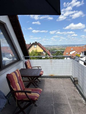 Zwischenmiete modern möblierte 1,5-Zimmer-Galerie  Wohnung mit Weitblick in Filderstadt Plattenhardt