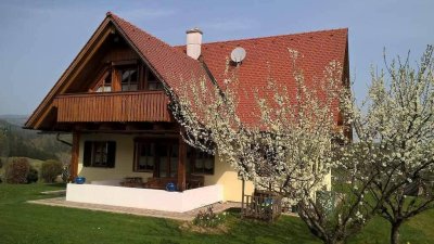 8552 Eibiswald - Miete - Leicht erhöhtes Einfamilienhaus mit schönem Grund und toller Aussicht - Carport - Garage - Gartenhütte