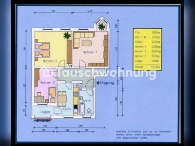 Tauschwohnung: Tausche 3-Zimmer-Wohnung in Dresden Cotta