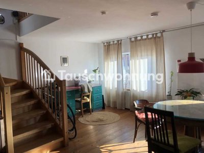 Tauschwohnung: Schöne große Maisonette-Wohnung mit Balkon in Bockenheim