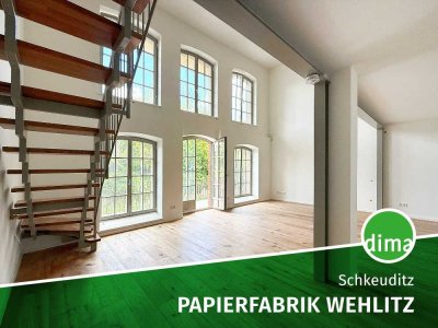 ERSTBEZUG sanierte Papierfabrik | Maisonette-Whg. mit Balkon am Wasser, HWR, Stellplatz u.v.m.