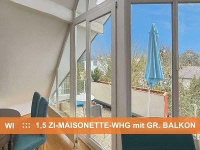 CHARMANTE 1,5-ZI-MAISONETTE-WOHNUNG   :::   Gr. BALKON + LICHTDURCHFLUTET