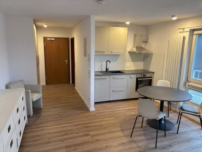 Frisch renovierte 1-Zimmer-Wohnung mit neuer Küchenzeile und Möbeln in Ditzingen