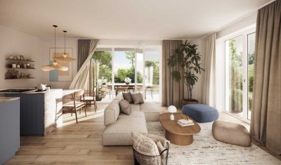SEEQUARTIER EUTIN - Terrassen-Neubauwohnung mit 2 Zimmern , ca. 56 m², Terrassen und TG-Stellplatz