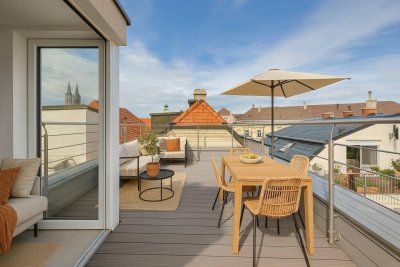 TOP AUSBLICK - Klosterneuburg - ca. 77m² gew. NFL - 3 Zimmer - ca. 17m² Terrasse - Einbauküche - Top Ausstattung