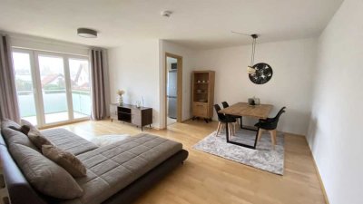 Moderne, möblierte 2-Zimmer-Wohnung (gehobene Ausstattung/gr. Balkon) in TOP-Lage Ettings