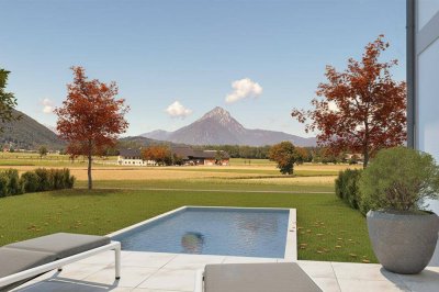 Hier spielt die Aussicht die Hauptrolle!4-Zimmer Gartenwohnung mit Blick auf den Untersberg