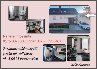 Geschmackvolle, neuwertige 2-Zimmer-Hochparterre-Wohnung mit geh. Innenausstattung in Münsterhausen