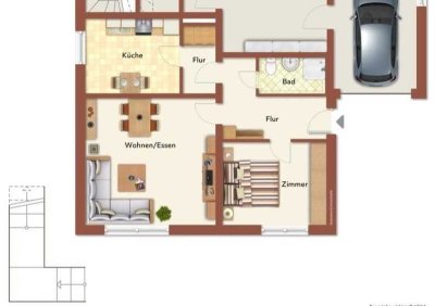 KOPIE - Helle 2-Zimmer-Wohnung in Lauenburg/Elbe mit Einbauküche