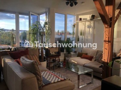 Tauschwohnung: Dachgeschosswohnung mit Weitblick