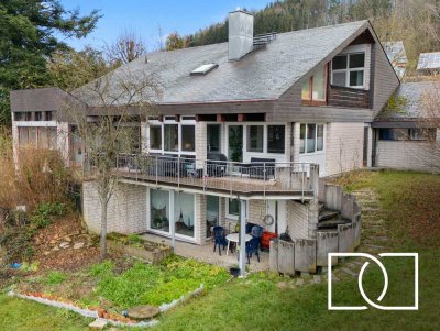 Traumhafter Blick! Architektenhaus mit ELW und luxuriöser Ausstattung in ruhiger Toplage