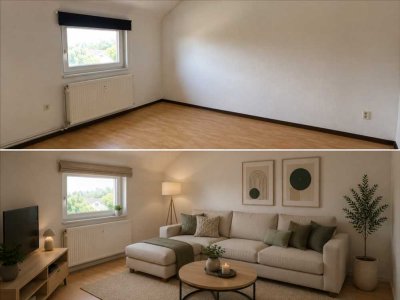Bezahlbares Zuhause mit Ausbaureserve – 4-Zimmer-Dachgeschosswohnung mit großem Keller und Dachboden