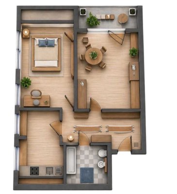Charmante-2-Zimmer-Dachgeschosswohnung in Berlin Zehlendorf