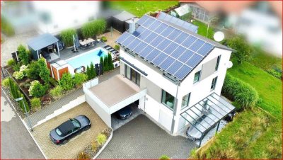Hochwertiges KfW 40 EFH+ELW, Dachterrasse&Pool in Ochsenhausen-Reinstetten mit traumhafter Aussicht!