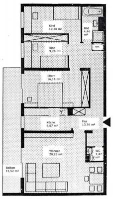 Erstbezug nach Kernsanierung mit Balkon: Exklusive 4-Raum-Wohnung