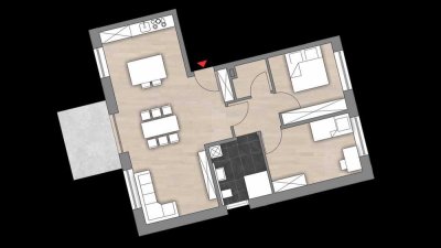 88qm Wohnung im Penthouse-Charakter ab März 2026 zu vermieten