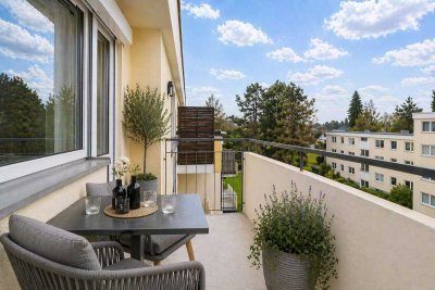 Gut geschnittene 2-Zimmer-Dachgeschosswohnung mit Süd-Balkon und Blick ins Grüne - frei verfügbar