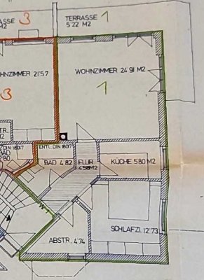 Stilvolle, sanierte 2,5-Zimmer-EG-Wohnung mit Terasse und Garten in Achenmühle