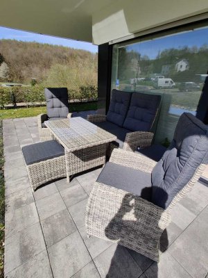 moderne 2-ZKB-Erdgeschoss-Wohnung mit Terrasse ab 01.11.2025 in Freudenberg am Gambachsweiher