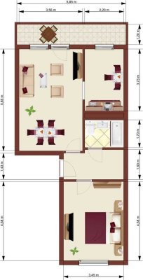 2-Raumwohnung mit Balkon in Löbau Ost