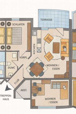 Attraktive,  EG-Wohnung in ruhiger Wohnlage Hockenheims