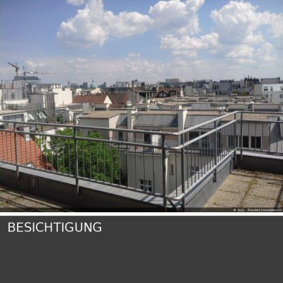 Dachgeschosswohnung, Terrasse, toller Ausblick, Altbau, nahe Neubaugasse / Mariahilfer Straße (U3)