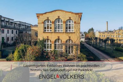 Lazarettgarten: Exklusives Wohnen im prachtvollen historischen Gebäudeflügel mit Parkblick!