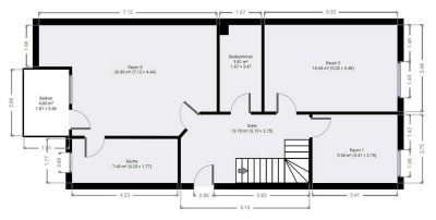 Wohnen auf zwei Etagen – 4-Zimmer-Traumwohnung mit Balkon und Stellplatz