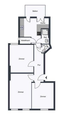 ***TAUSCHWOHNUNG*** 3-Zimmer Wohnung mit Balkon im 3. OG in Hamburg-Altona/Sternschanze