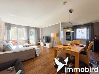 **Attraktive Erdgeschosswohnung** mit Balkon, Garage und Stellplatz