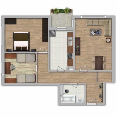 Kronshagen: 3-Zimmer-Wohnung mit Balkon und EBK in ruhiger Lage