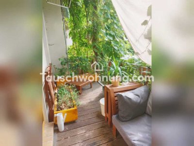 Tauschwohnung: Schöne 3-R-Wohnung mit gr. Balkon und Hof gegen 4-R-Wohnung