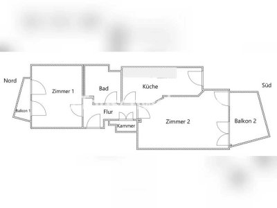 Tauschwohnung: helle 2-Zimmerwohnung mit tollem Balkon gegen 3-4Zi-Whg